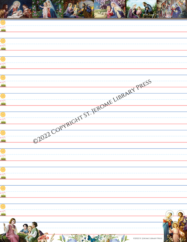 Holy Family Writing Paper | St. Jerome School and Library holy-family-writing-paper-st-jerome-school-and-library