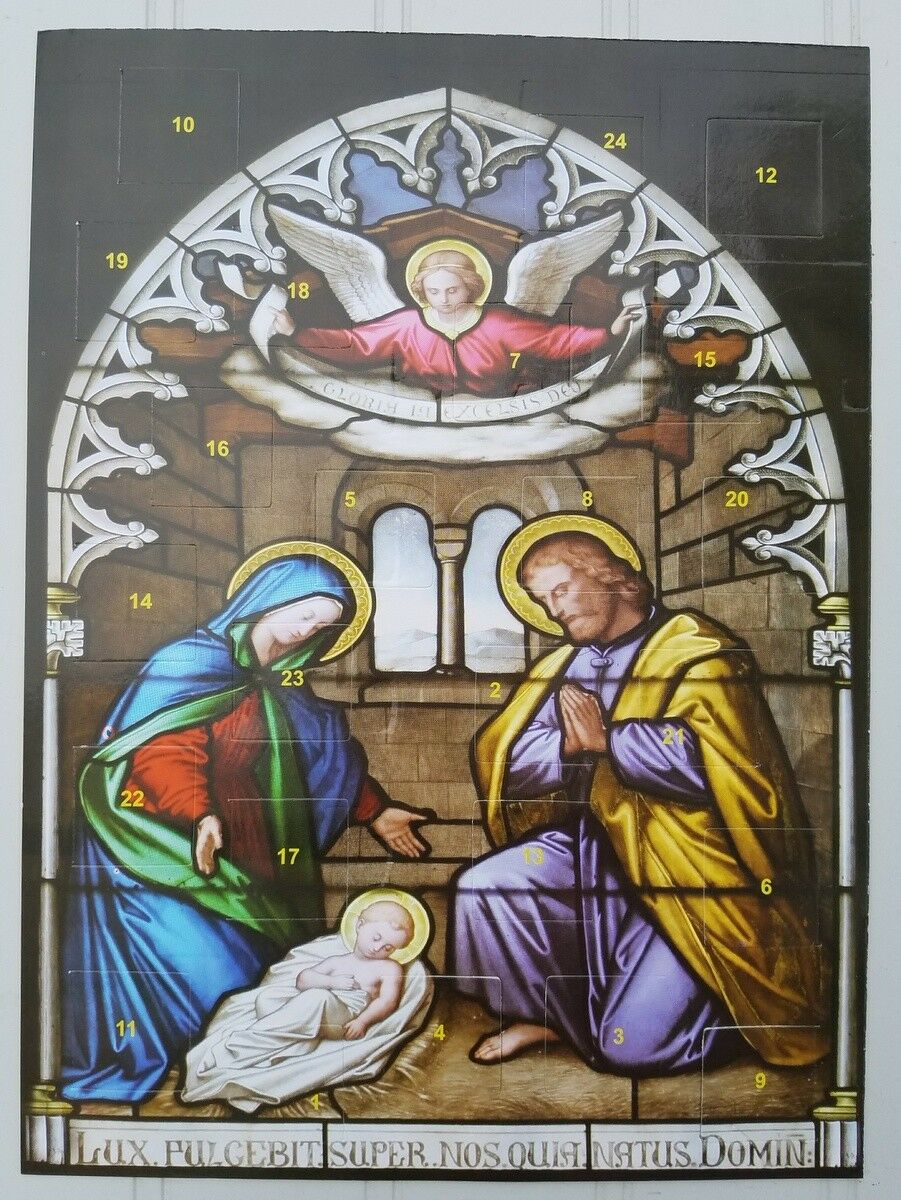 nativity scene stained glass